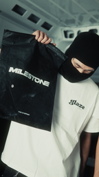 "MILESTONE STUDIO" GLAZE ON T-SHIRT / WHITE