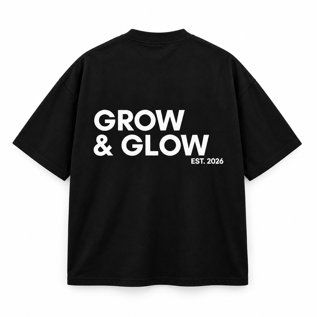"MILESTONE STUDIO" GROW & GLOW T-SHIRT / BLACK