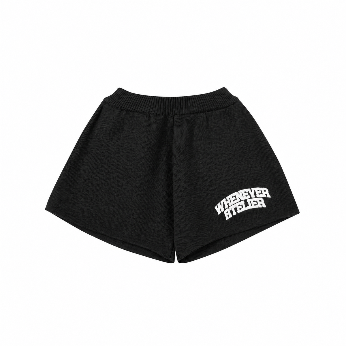 BLACK KNITSHORTS