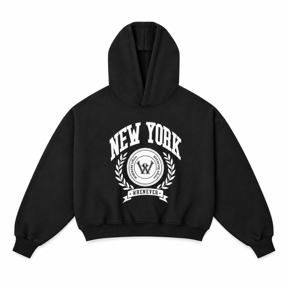“WHENEVER” NY HOODIE / BLACK