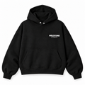 "MILESTONE STUDIO" ORIGIN CROPPED HOODIE / BLACK