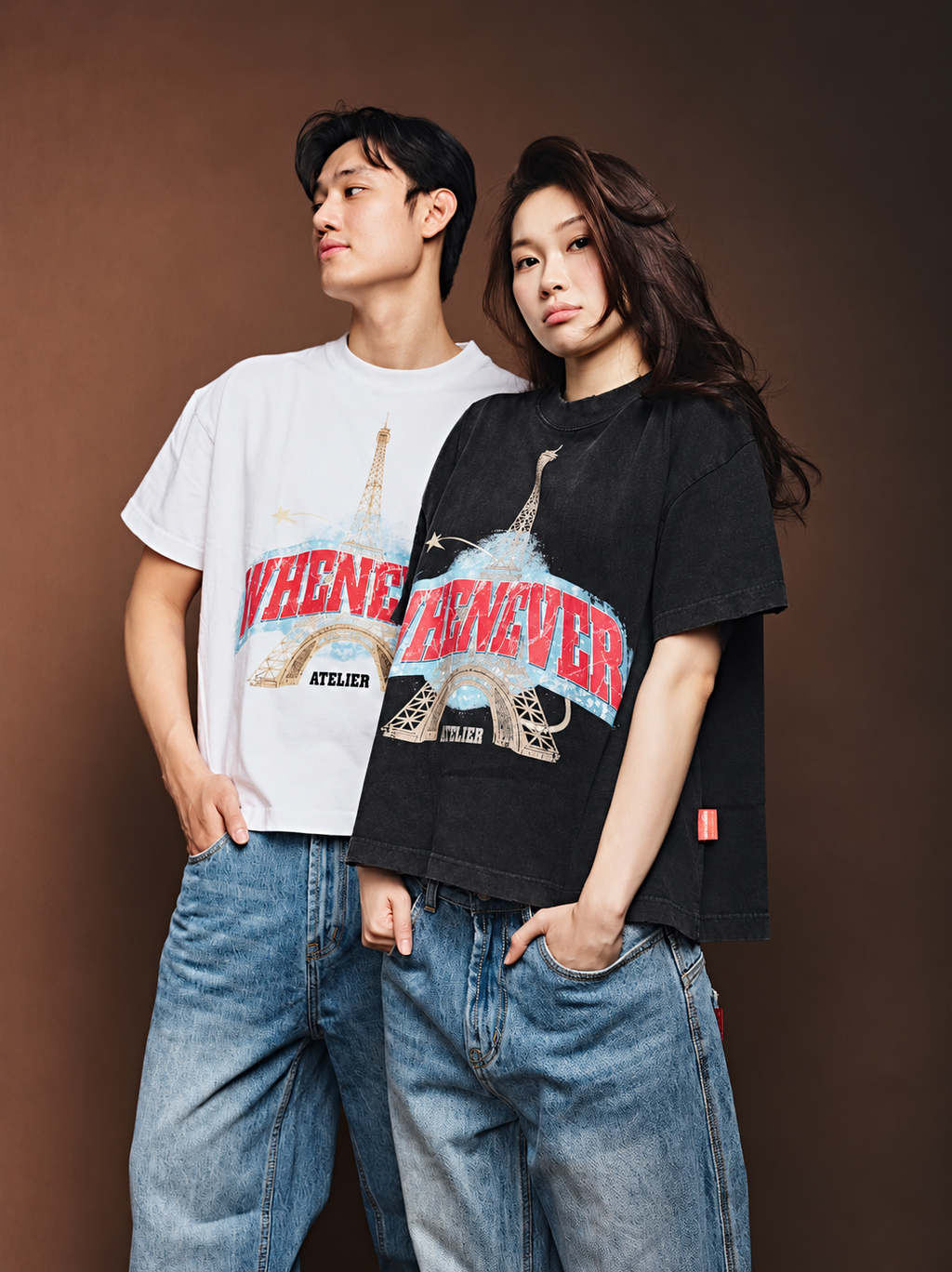 “WHENEVER” PARIS WASH T-SHIRT