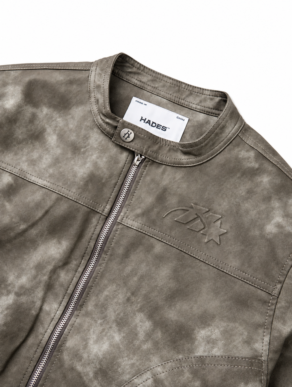 "HADES" BLACK WAX BIKER JACKET