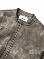 "HADES" BLACK WAX BIKER JACKET