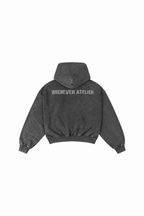 "WHENEVER" CITY NEVER SLEEPS WASHED HOODIE/ VINTAGE GREY