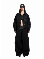 "HADES" DARK MATTER DENIM JACKET / BLACK