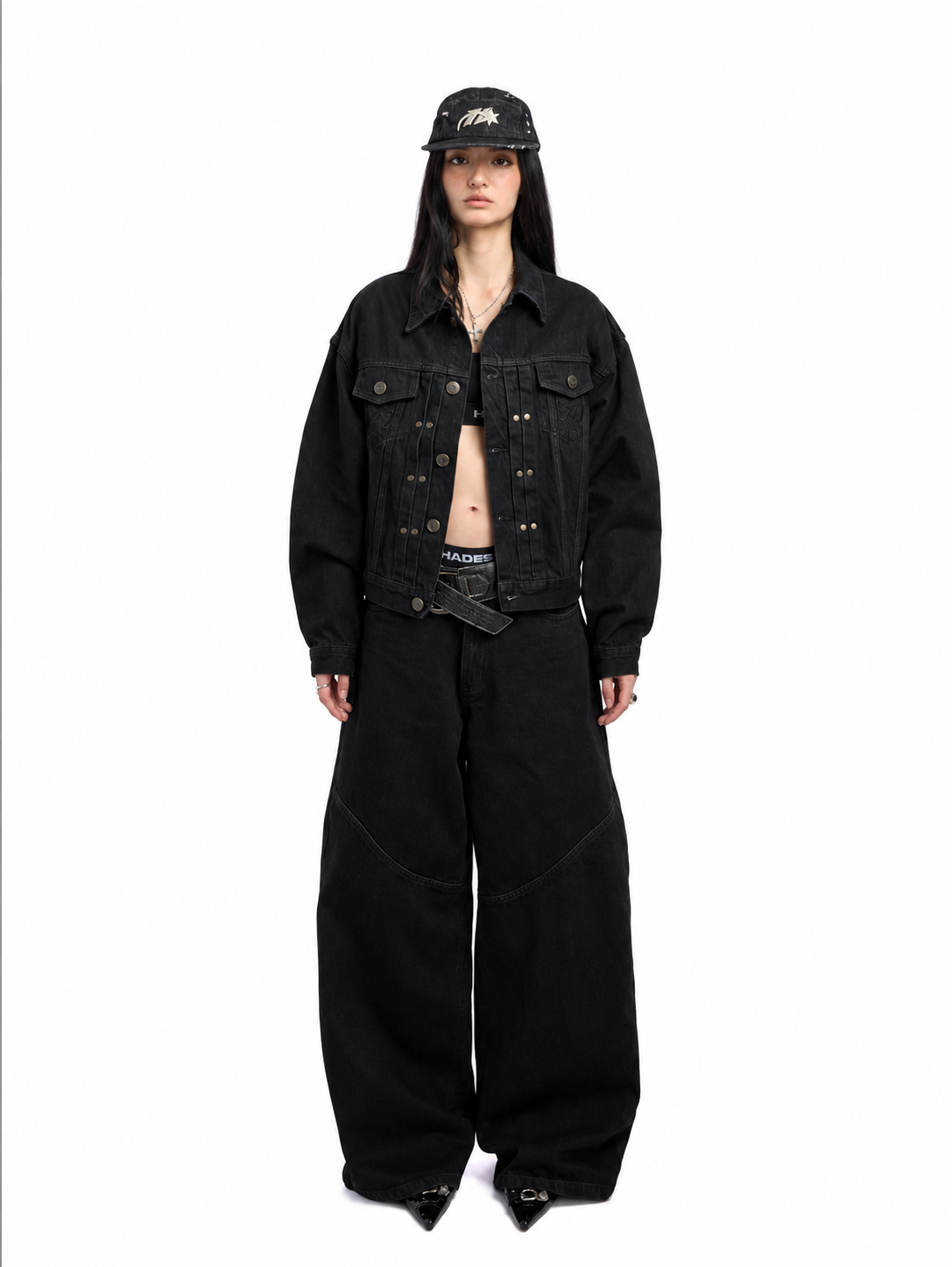 "HADES" DARK MATTER DENIM JACKET / BLACK