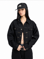 "HADES" DARK MATTER DENIM JACKET / BLACK