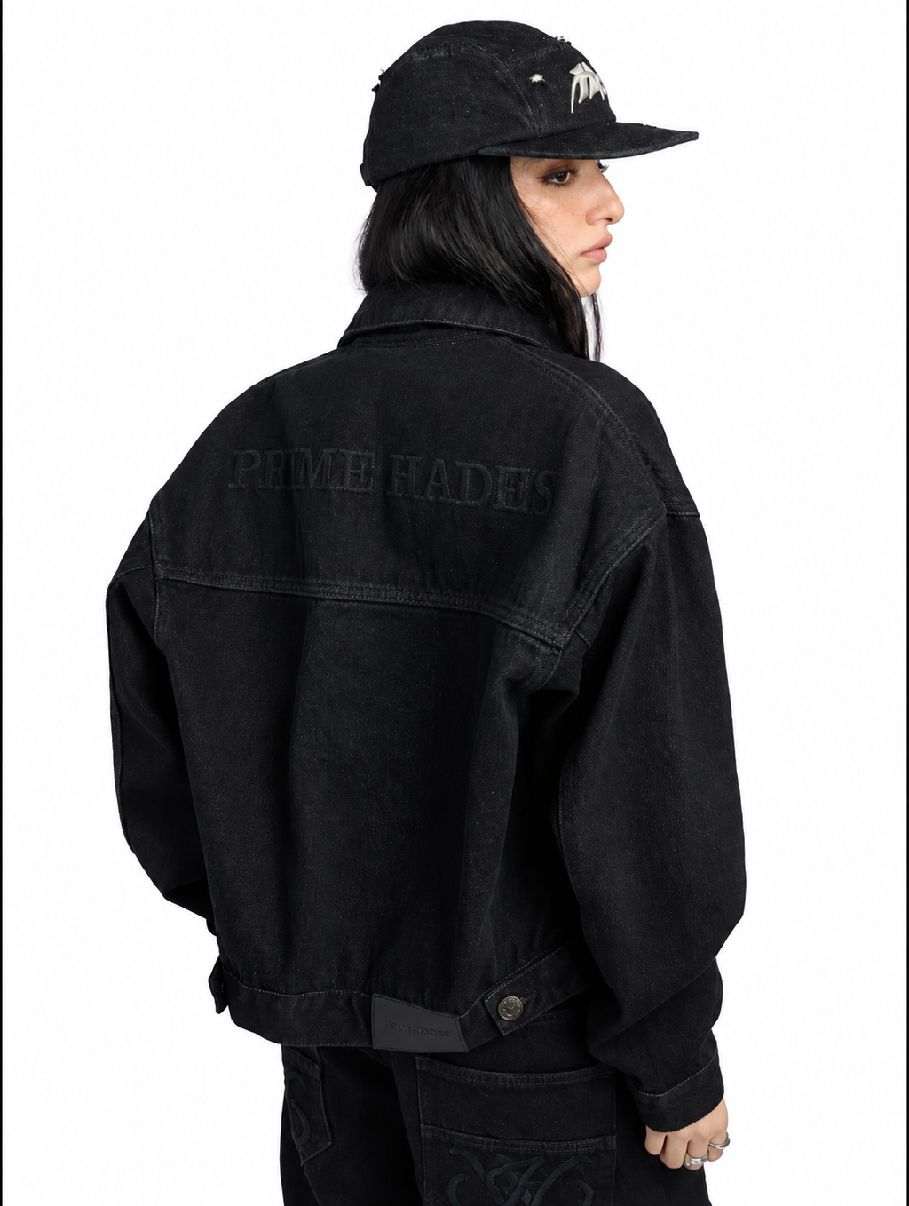 "HADES" DARK MATTER DENIM JACKET / BLACK