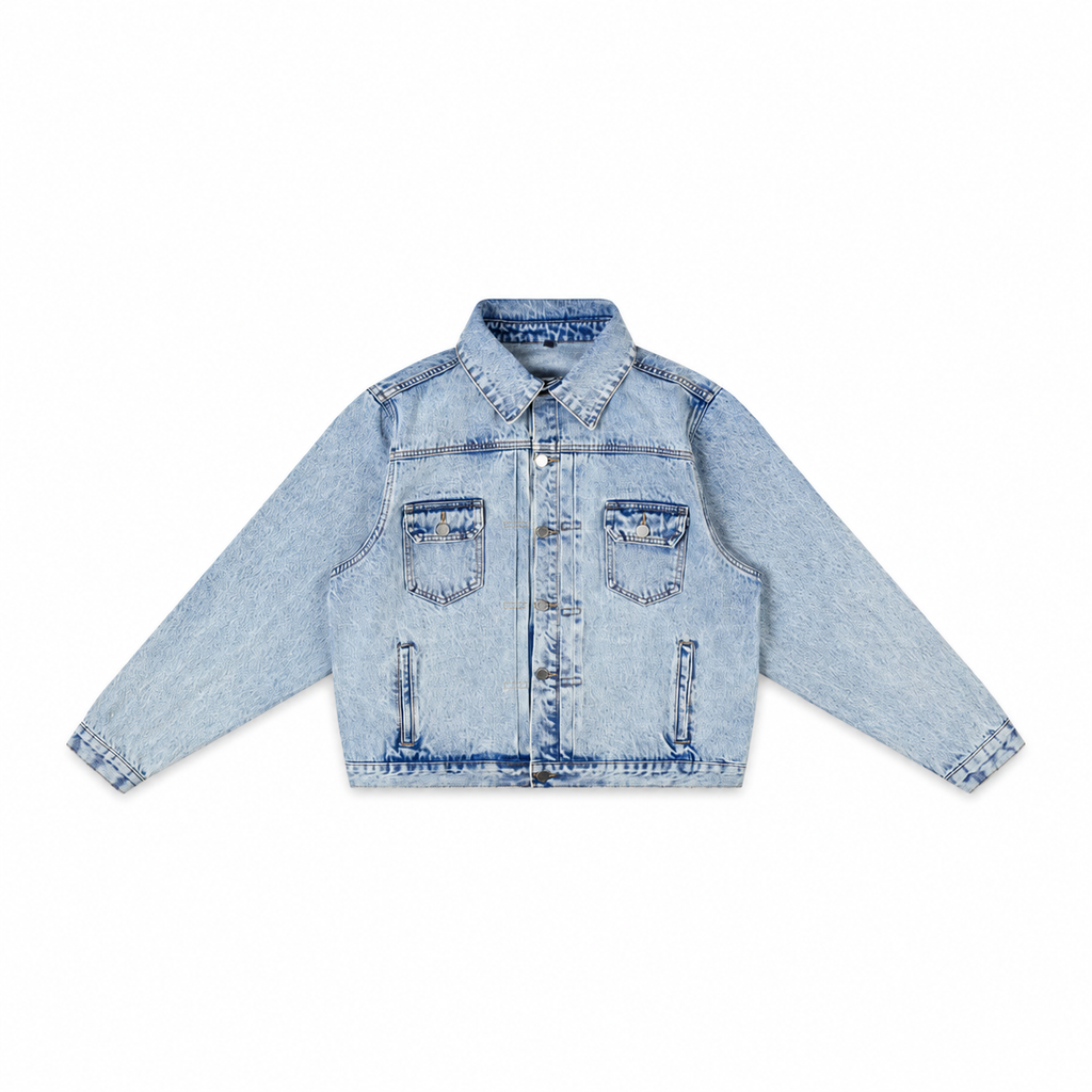 “WHENEVER” BASIC DENIM JACKET / WASH BLUE