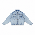 “WHENEVER” BASIC DENIM JACKET / WASH BLUE