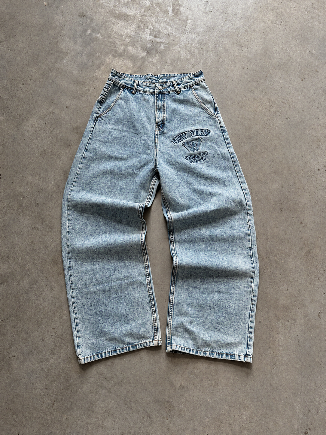 “WHENEVER” BASIC DENIM JACKET / WASH BLUE