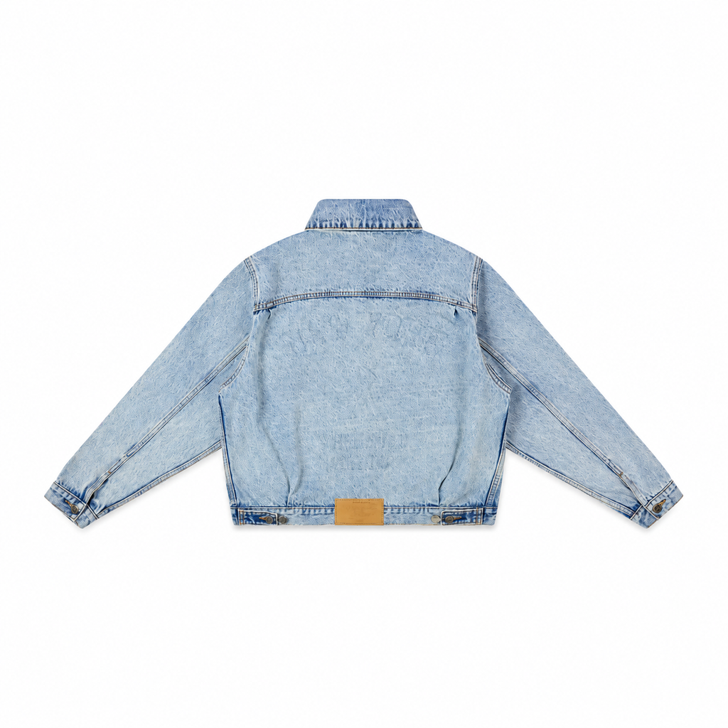 “WHENEVER” BASIC DENIM JACKET / WASH BLUE