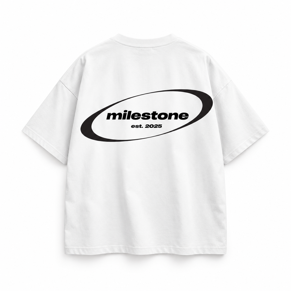 "MILESTONE STUDIO" GLAZE ON T-SHIRT / WHITE