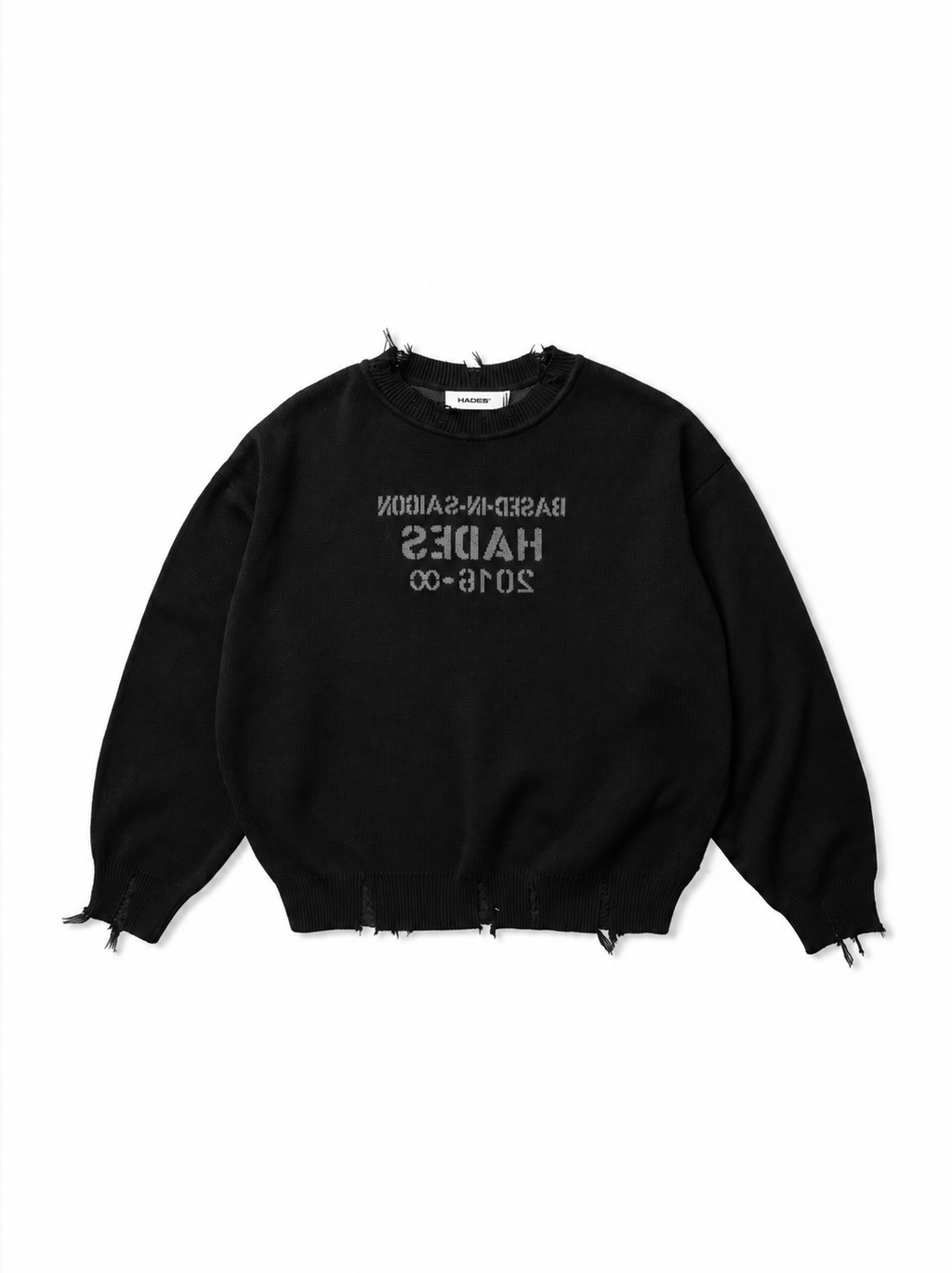 "HADES" MONOLITH KNIT SWEATER / BLACK