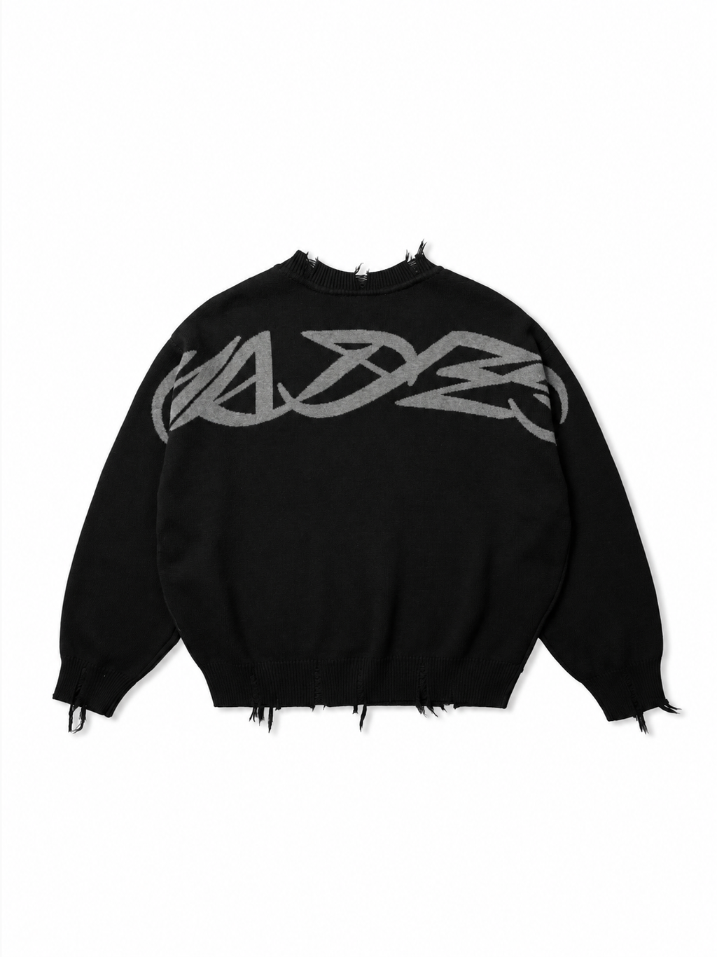 "HADES" MONOLITH KNIT SWEATER / BLACK