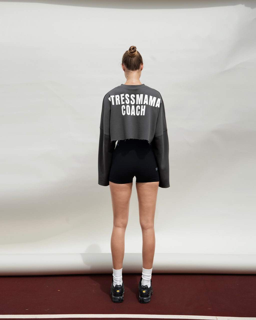 "STRESSMAMA" SSMA COACH CROP LONGSLEEVE