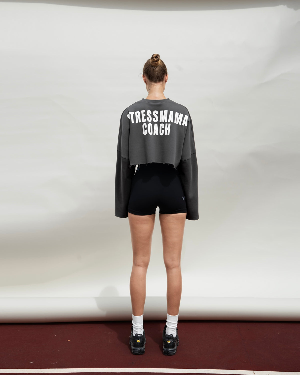 "STRESSMAMA" SSMA COACH CROP LONGSLEEVE