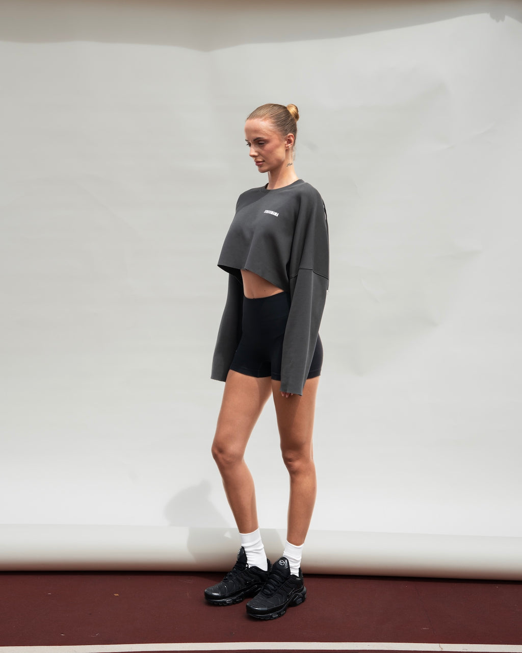 "STRESSMAMA" SSMA COACH CROP LONGSLEEVE