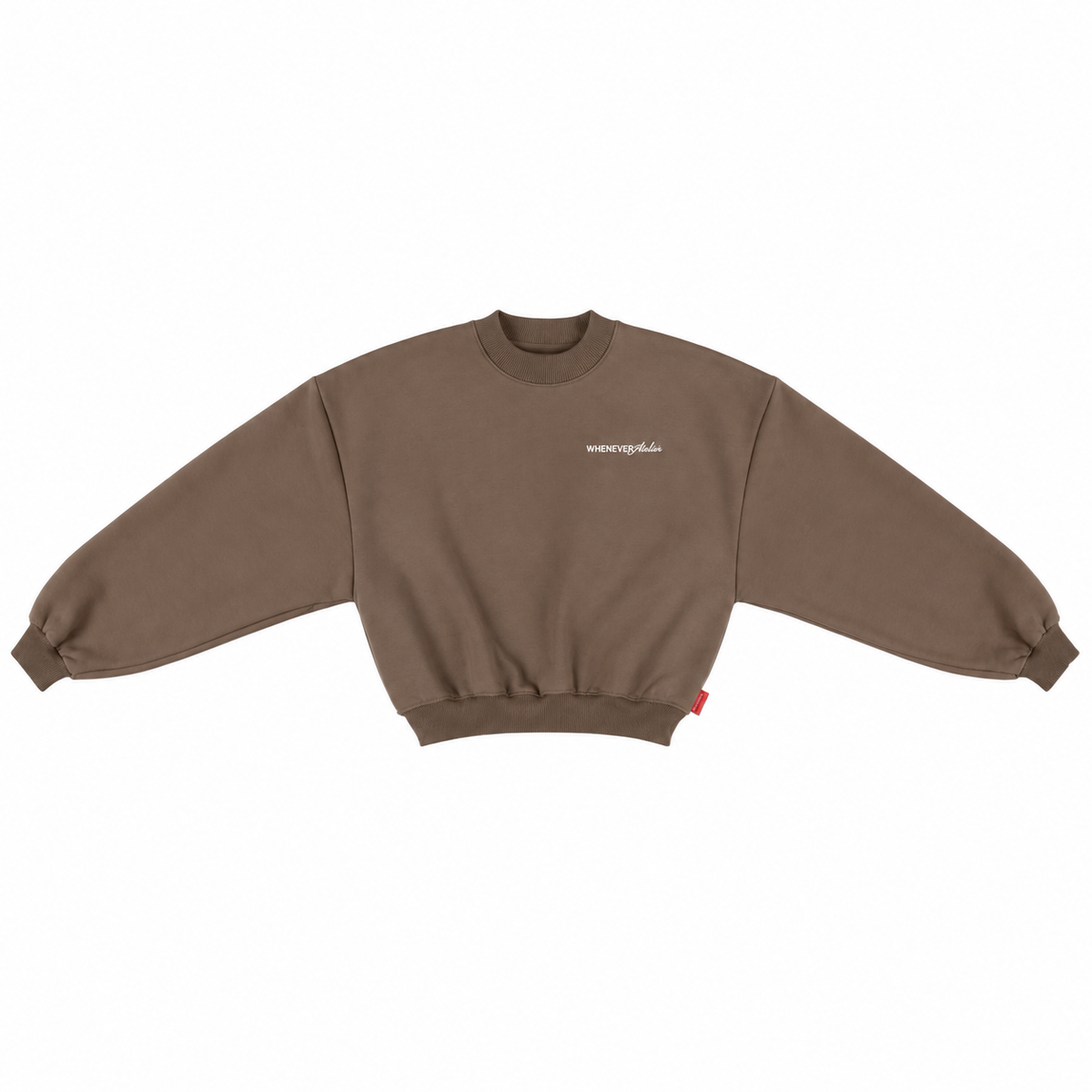 “WHENEVER” BASIC SWEATER / BROWN