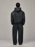 "WHENEVER" CHASING DREAMS WASHED ZIP HOODIE / VINTAGE GREY