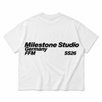 "MILESTONE STUDIO" FFM26 T-SHIRT / WHITE
