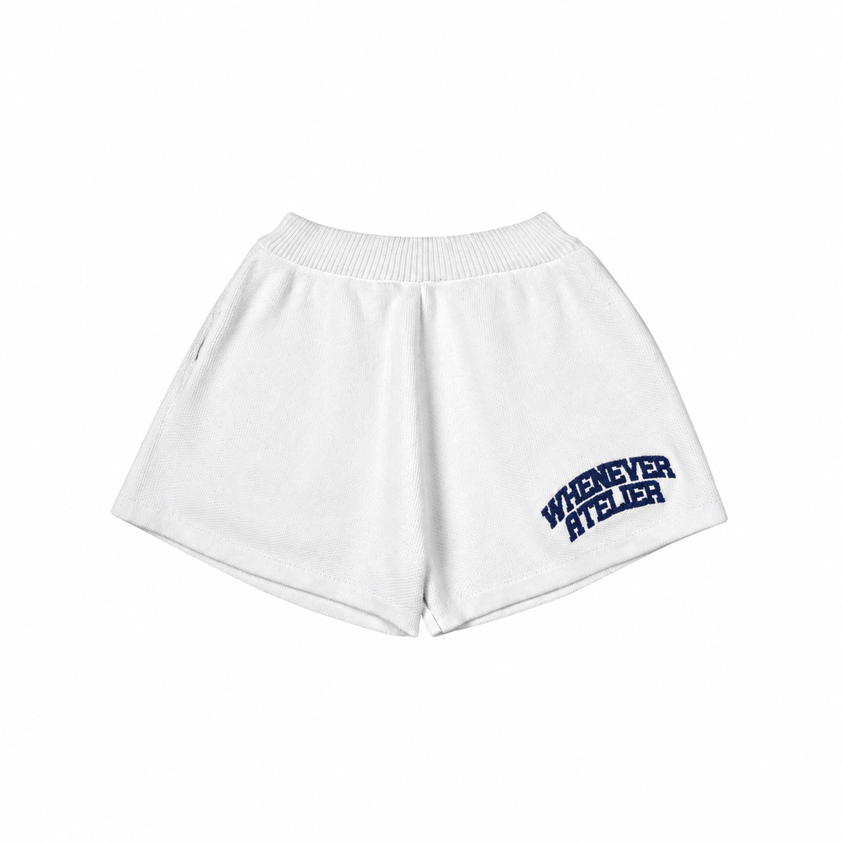 WHITE KNITSHORTS